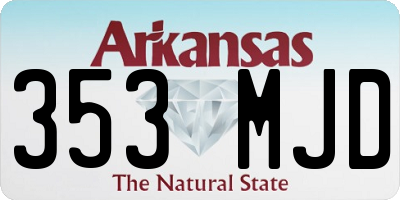 AR license plate 353MJD
