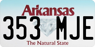 AR license plate 353MJE