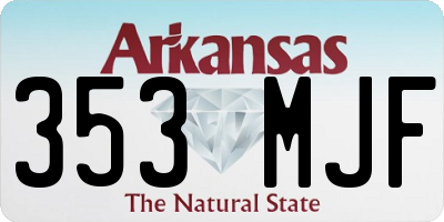 AR license plate 353MJF