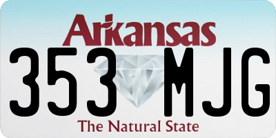 AR license plate 353MJG
