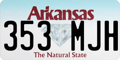 AR license plate 353MJH