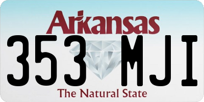 AR license plate 353MJI
