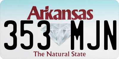 AR license plate 353MJN