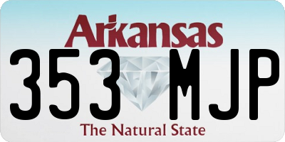 AR license plate 353MJP