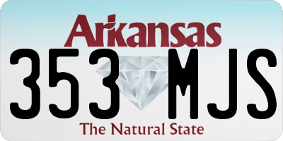 AR license plate 353MJS