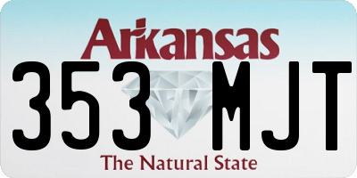 AR license plate 353MJT