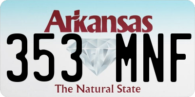 AR license plate 353MNF