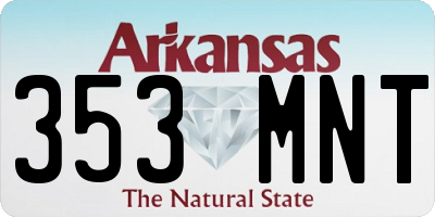AR license plate 353MNT