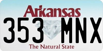 AR license plate 353MNX