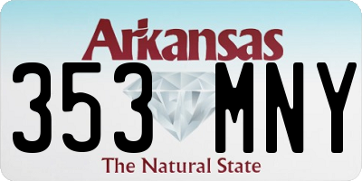 AR license plate 353MNY