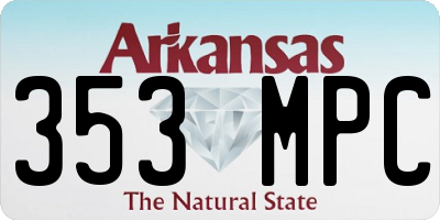AR license plate 353MPC