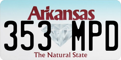 AR license plate 353MPD