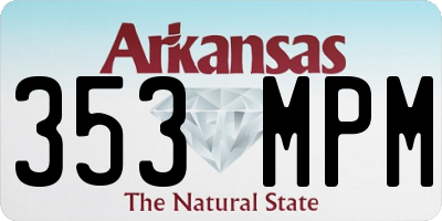 AR license plate 353MPM