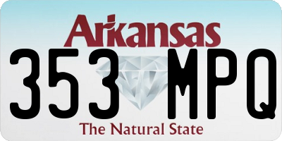 AR license plate 353MPQ