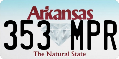 AR license plate 353MPR