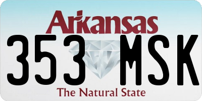 AR license plate 353MSK