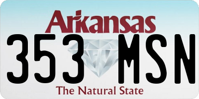 AR license plate 353MSN