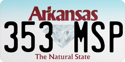 AR license plate 353MSP