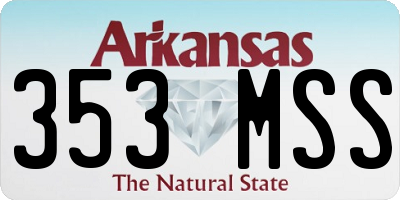 AR license plate 353MSS