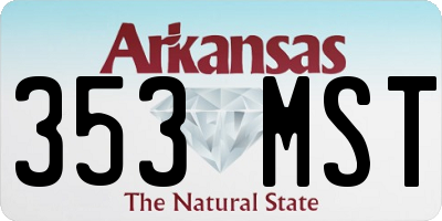 AR license plate 353MST