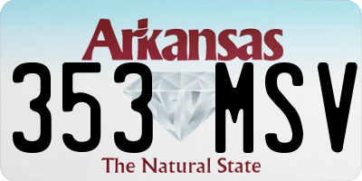 AR license plate 353MSV