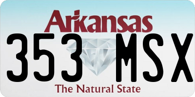 AR license plate 353MSX
