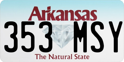 AR license plate 353MSY
