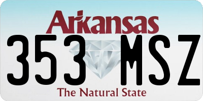 AR license plate 353MSZ