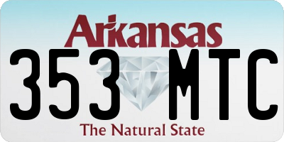AR license plate 353MTC