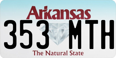 AR license plate 353MTH