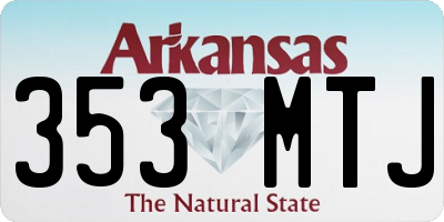 AR license plate 353MTJ