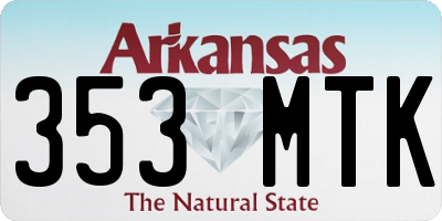 AR license plate 353MTK