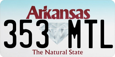 AR license plate 353MTL