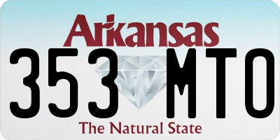 AR license plate 353MTO