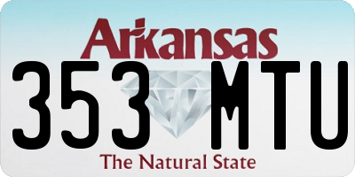 AR license plate 353MTU