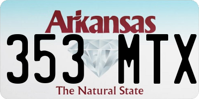 AR license plate 353MTX