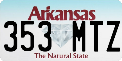 AR license plate 353MTZ
