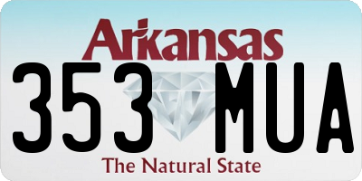 AR license plate 353MUA