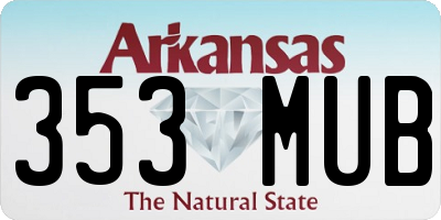 AR license plate 353MUB