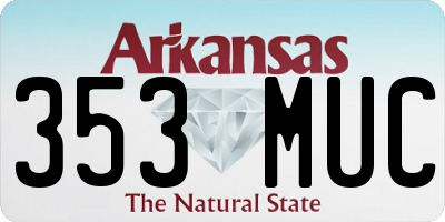 AR license plate 353MUC
