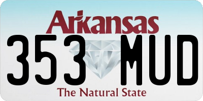 AR license plate 353MUD
