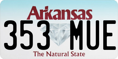 AR license plate 353MUE
