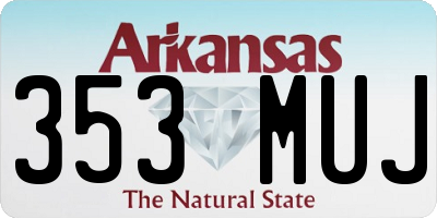 AR license plate 353MUJ
