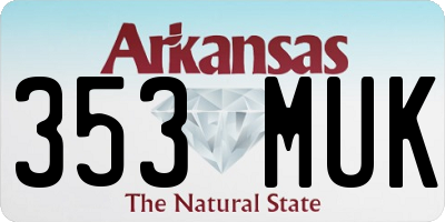 AR license plate 353MUK