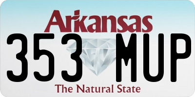 AR license plate 353MUP