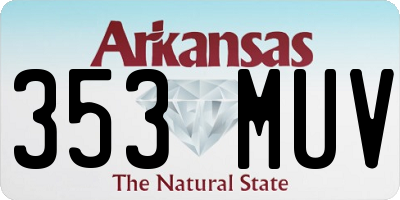 AR license plate 353MUV