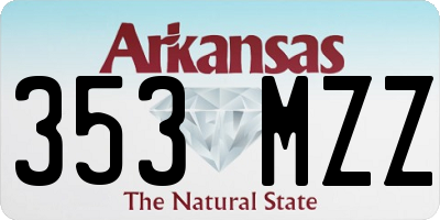 AR license plate 353MZZ