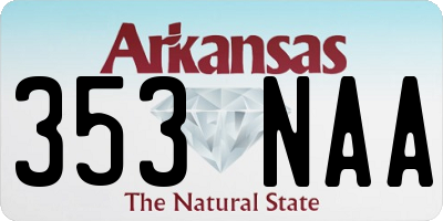 AR license plate 353NAA