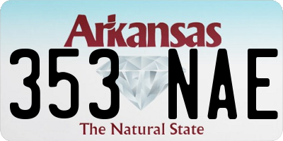 AR license plate 353NAE