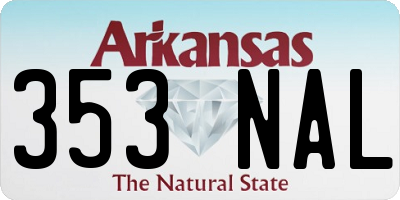 AR license plate 353NAL